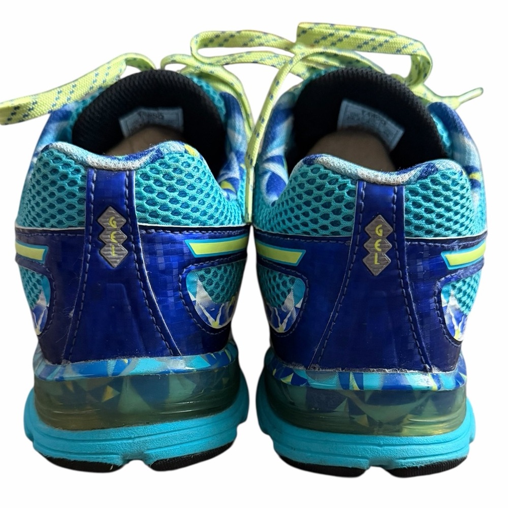 Asics Gel Noosa Tri 10 T480Q Women’s Turquoise and Lime Athletic Sneakers 8.5 - Picture 7 of 9